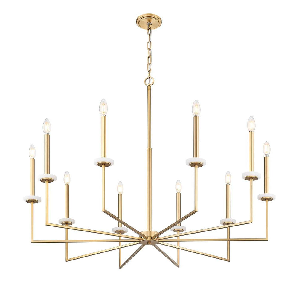 Gaultier Ten Light Chandelier in Modern Gold Z-Lite Canada