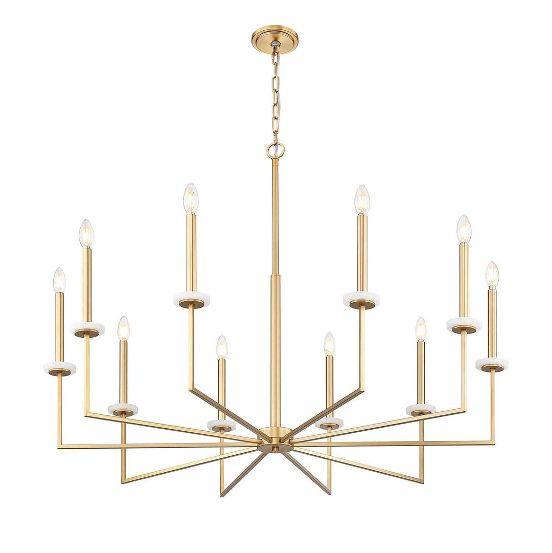 Gaultier Ten Light Chandelier in Modern Gold Z-Lite Canada