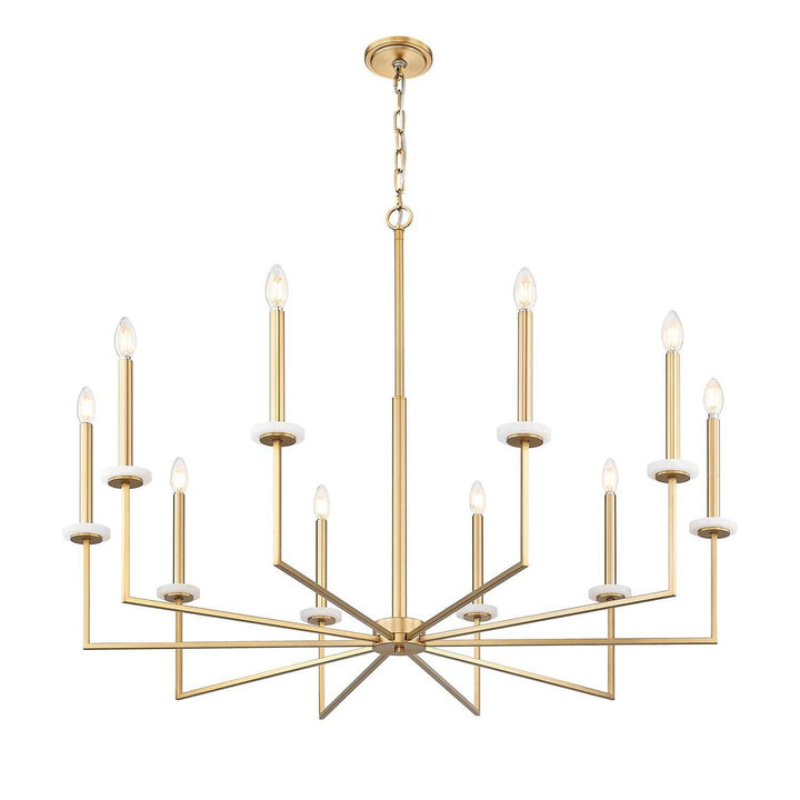 Gaultier Ten Light Chandelier in Modern Gold Z-Lite Canada