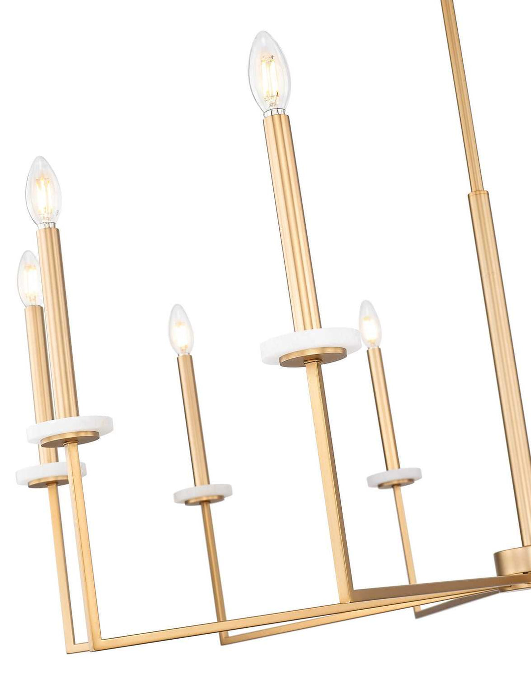 Gaultier Ten Light Chandelier in Modern Gold Z-Lite Canada