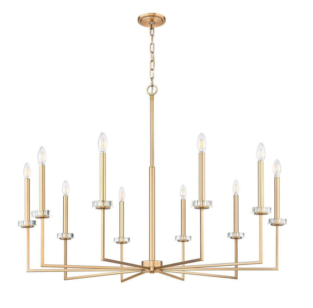 Gaultier Ten Light Chandelier in Modern Gold Z-Lite Canada