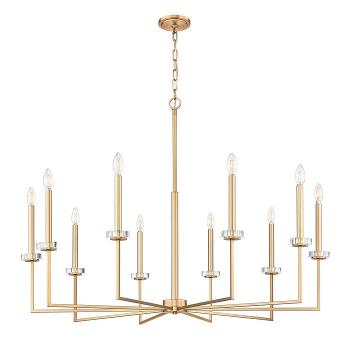 Gaultier Ten Light Chandelier in Modern Gold Z-Lite Canada