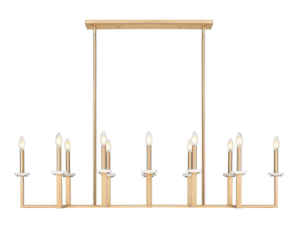 Gaultier 12 Light Linear Chandelier in Modern Gold Z-Lite Canada