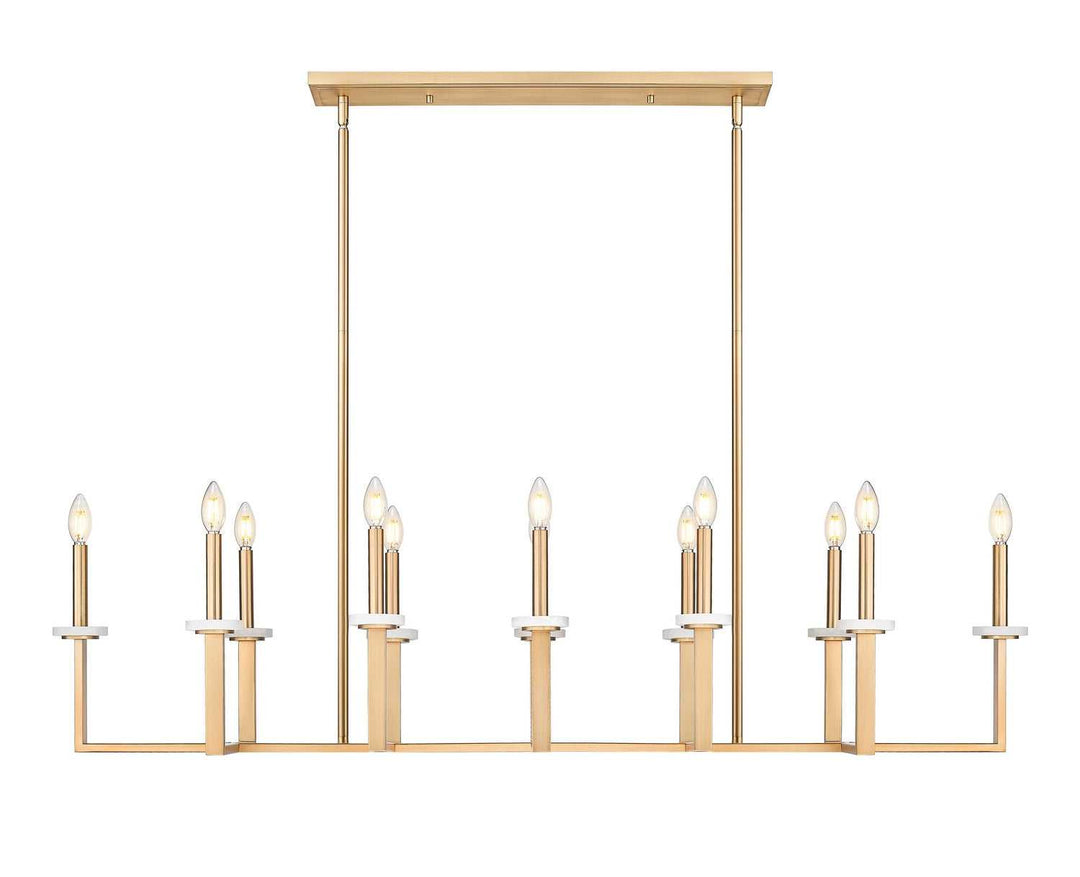 Gaultier 12 Light Linear Chandelier in Modern Gold Z-Lite Canada