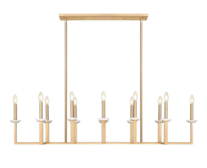 Gaultier 12 Light Linear Chandelier in Modern Gold Z-Lite Canada