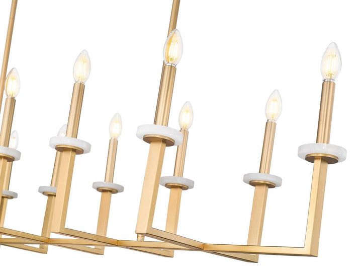 Gaultier 12 Light Linear Chandelier in Modern Gold Z-Lite Canada
