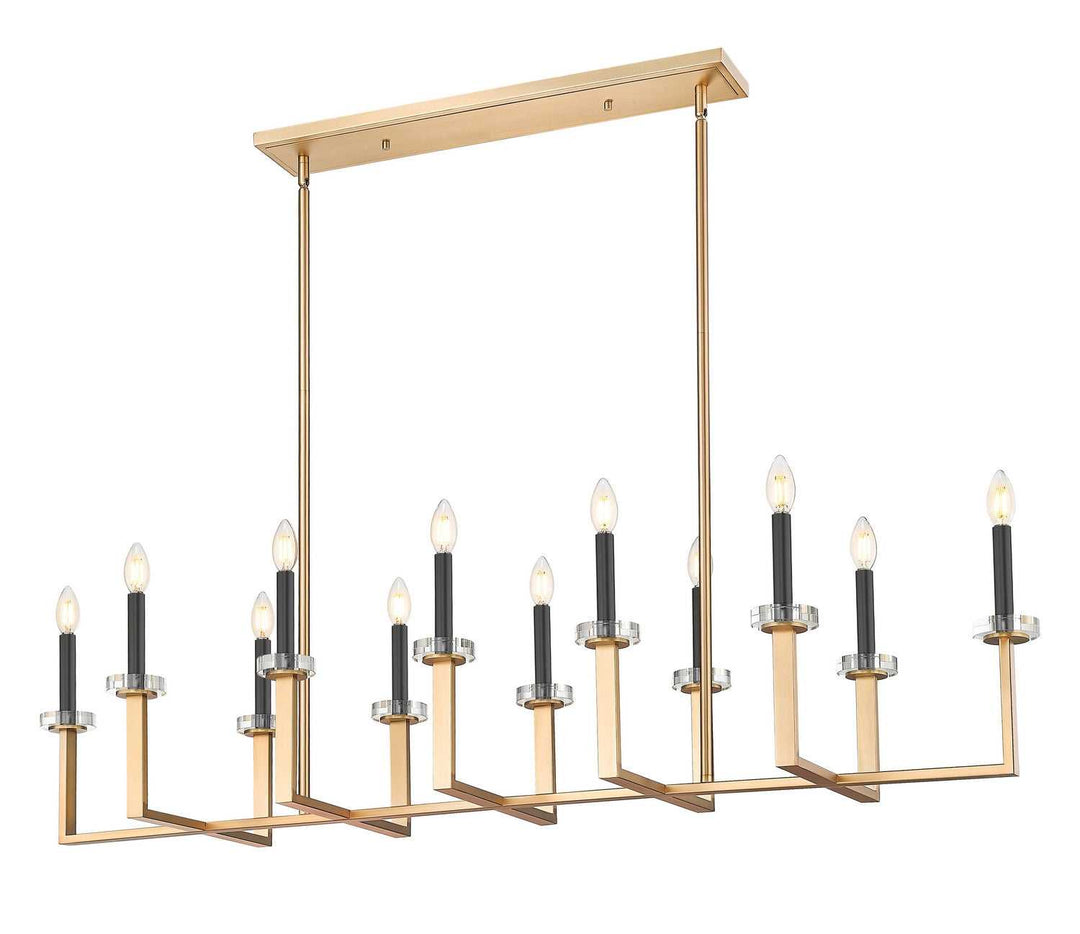 Gaultier 12 Light Linear Chandelier in Modern Gold Z-Lite Canada