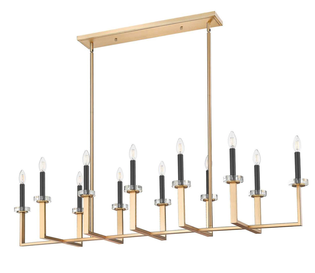 Gaultier 12 Light Linear Chandelier in Modern Gold Z-Lite Canada