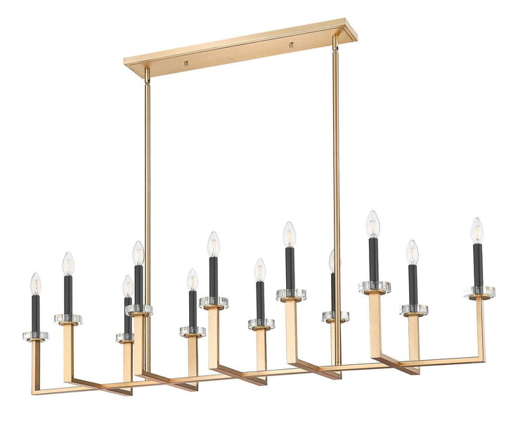 Gaultier 12 Light Linear Chandelier in Modern Gold Z-Lite Canada