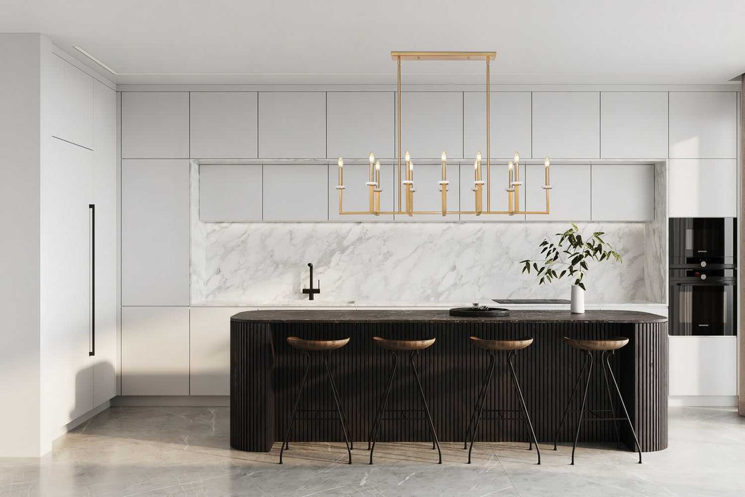 Gaultier 12 Light Linear Chandelier in Modern Gold Z-Lite Canada