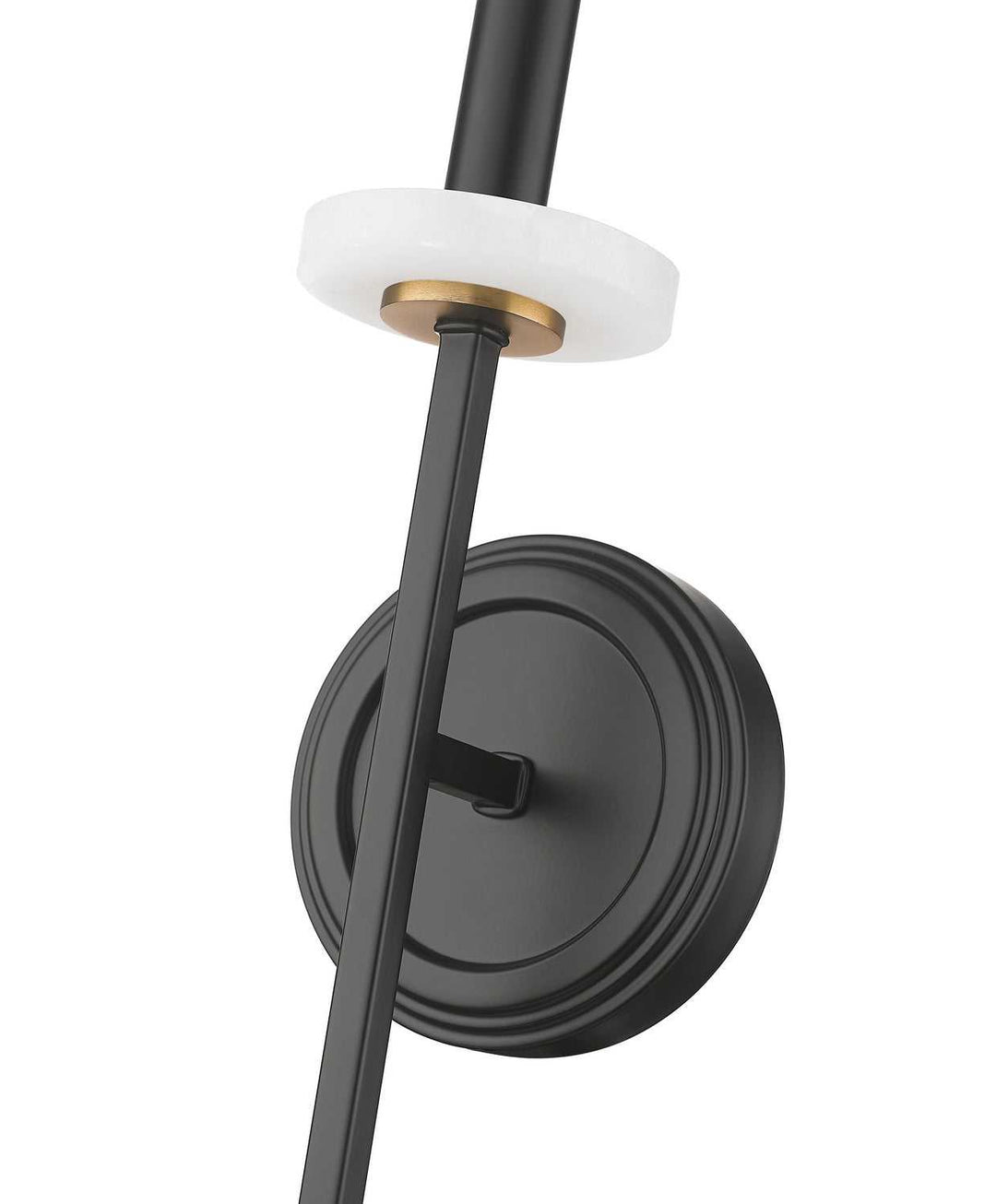 Gaultier One Light Wall Sconce in Matte Black+Modern Gold Z-Lite Canada