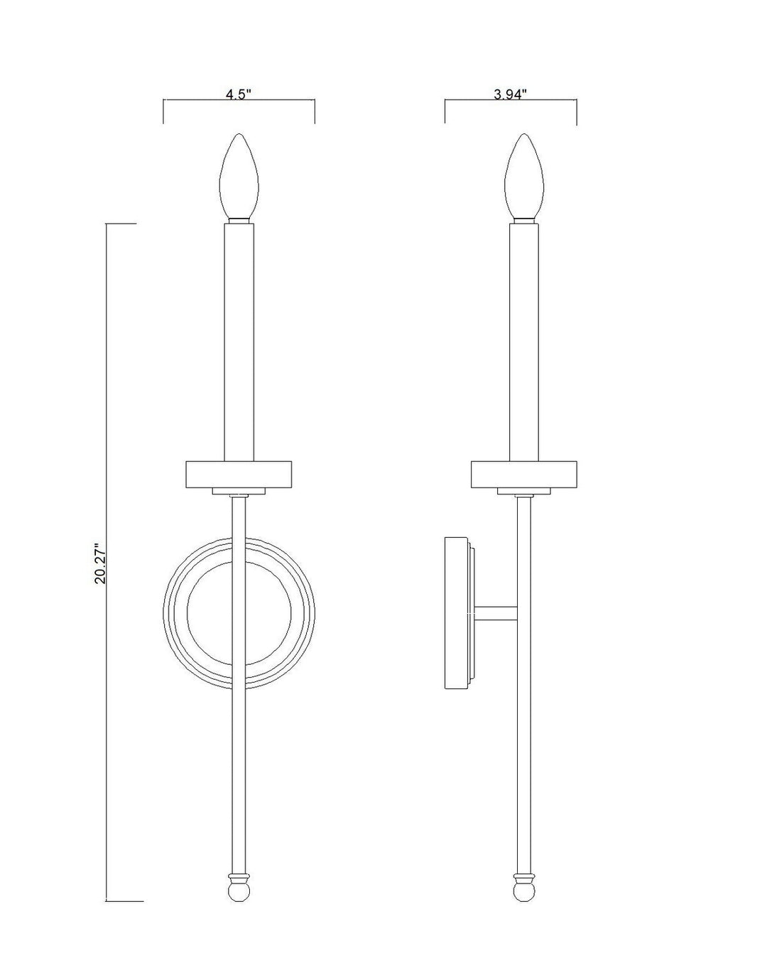 Gaultier One Light Wall Sconce in Modern Gold Z-Lite Canada