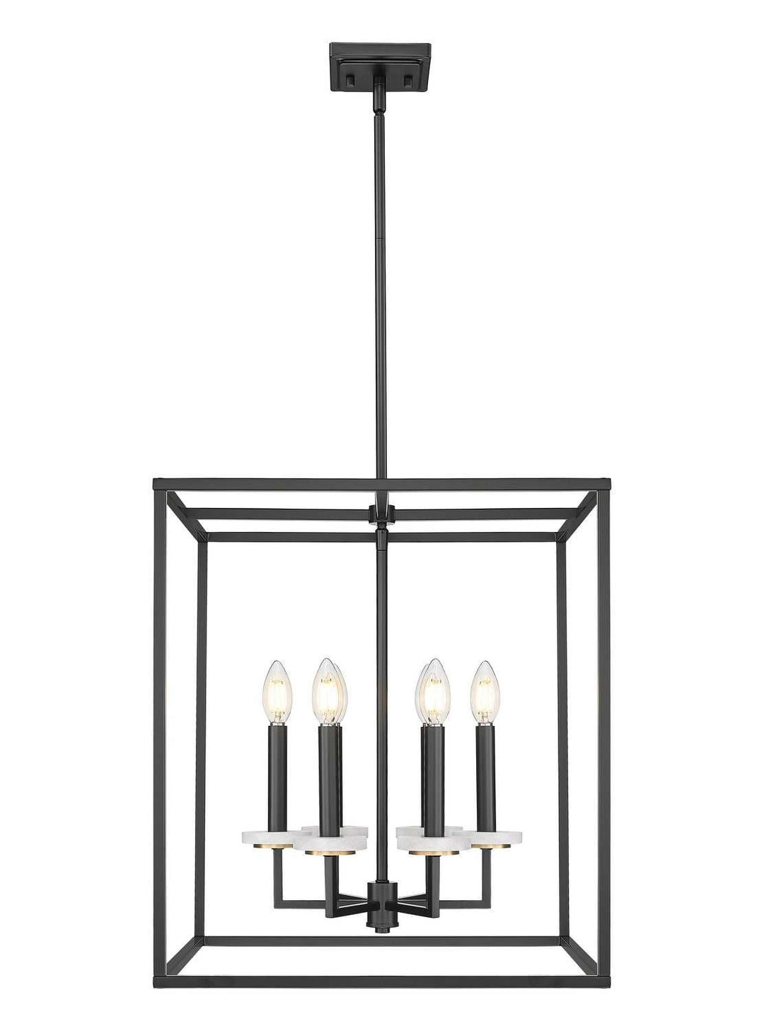 Gaultier Six Light Chandelier in Matte Black+Modern Gold Z-Lite Canada