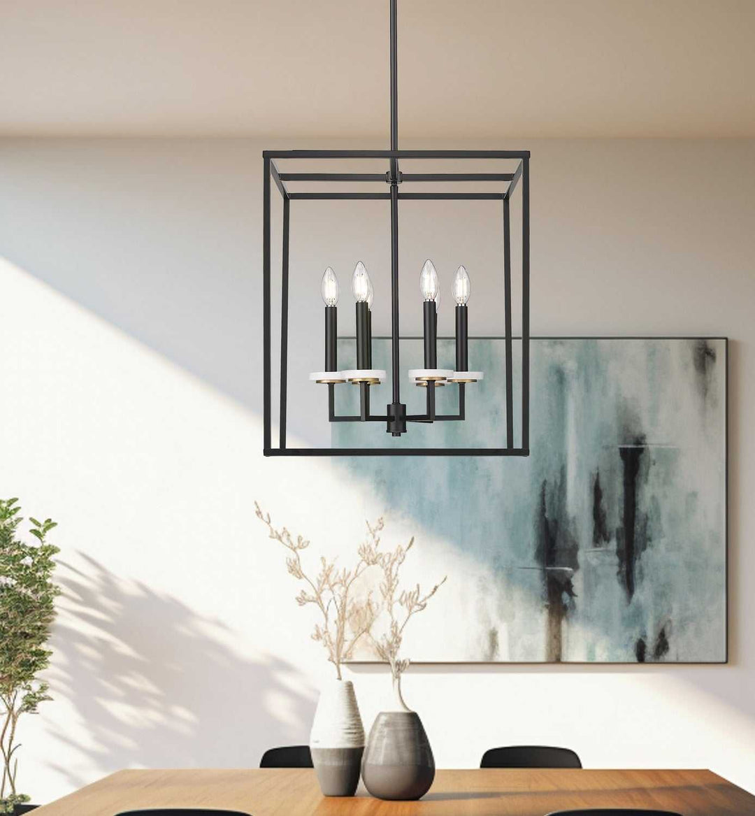 Gaultier Six Light Chandelier in Matte Black+Modern Gold Z-Lite Canada