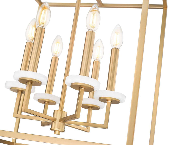 Gaultier Six Light Chandelier in Modern Gold Z-Lite Canada