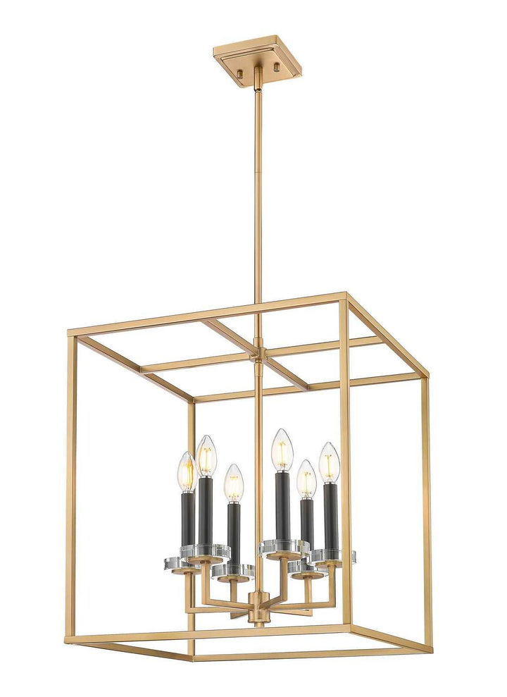 Gaultier Six Light Chandelier in Modern Gold Z-Lite Canada
