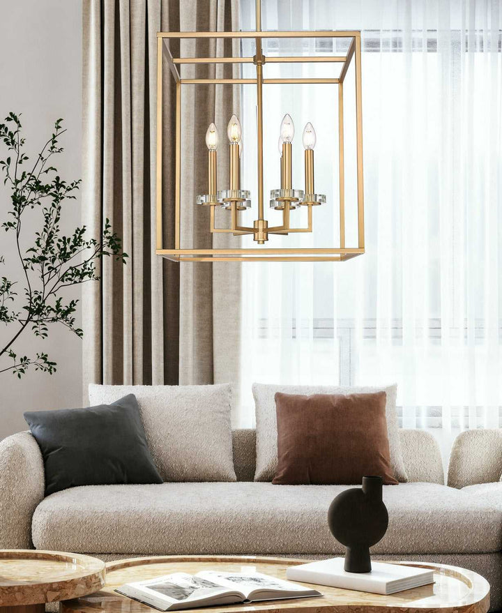 Gaultier Six Light Chandelier in Modern Gold Z-Lite Canada