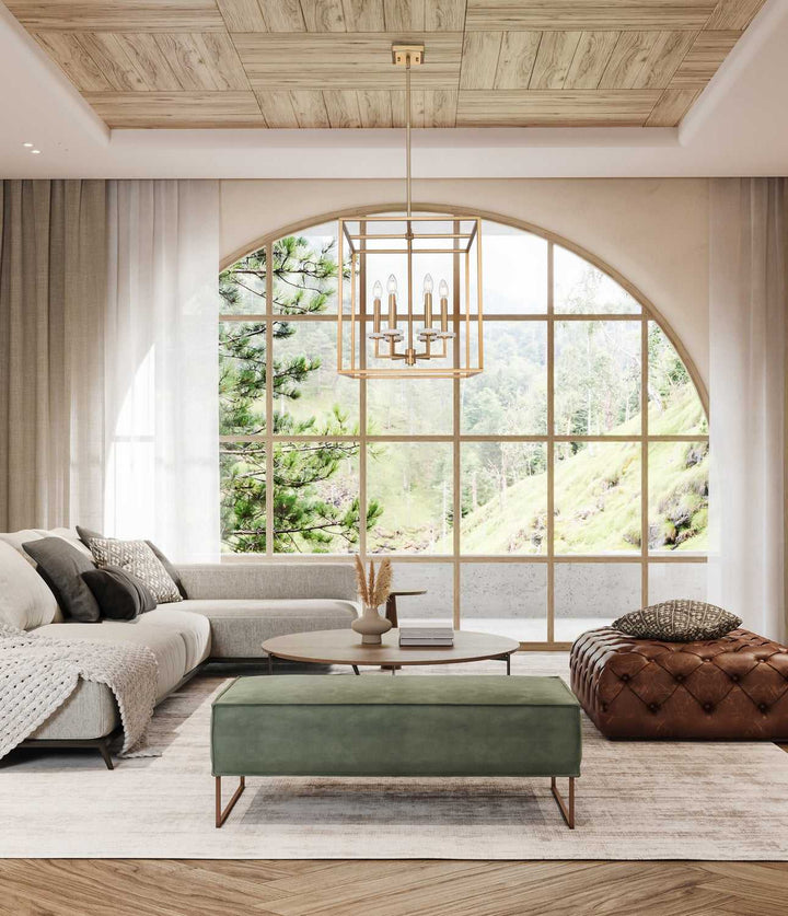 Gaultier Six Light Chandelier in Modern Gold Z-Lite Canada