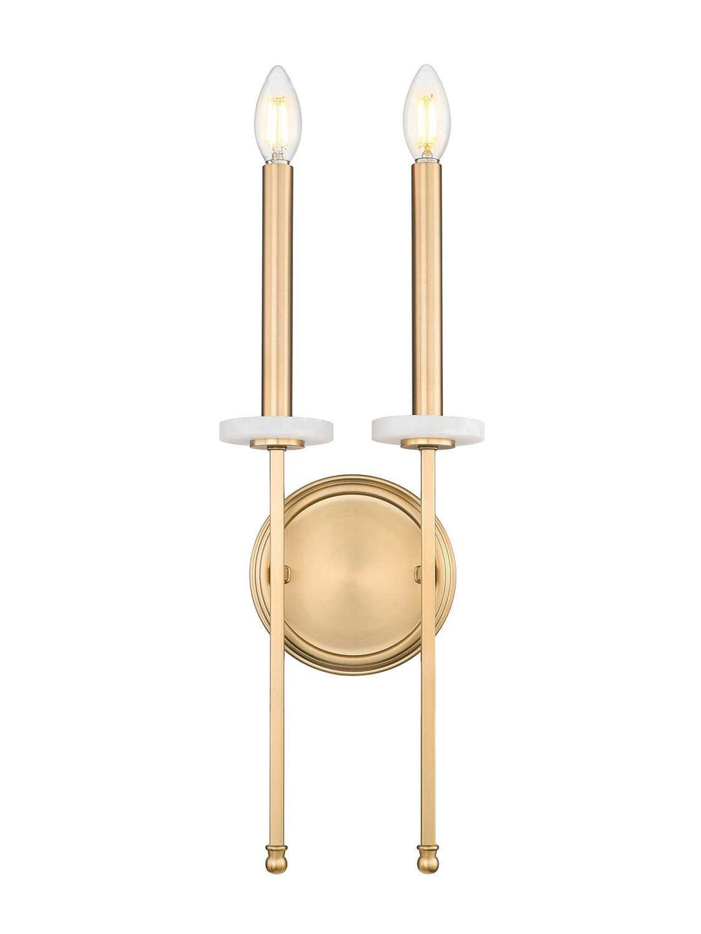 Gaultier Two Light Wall Sconce in Modern Gold Z-Lite Canada