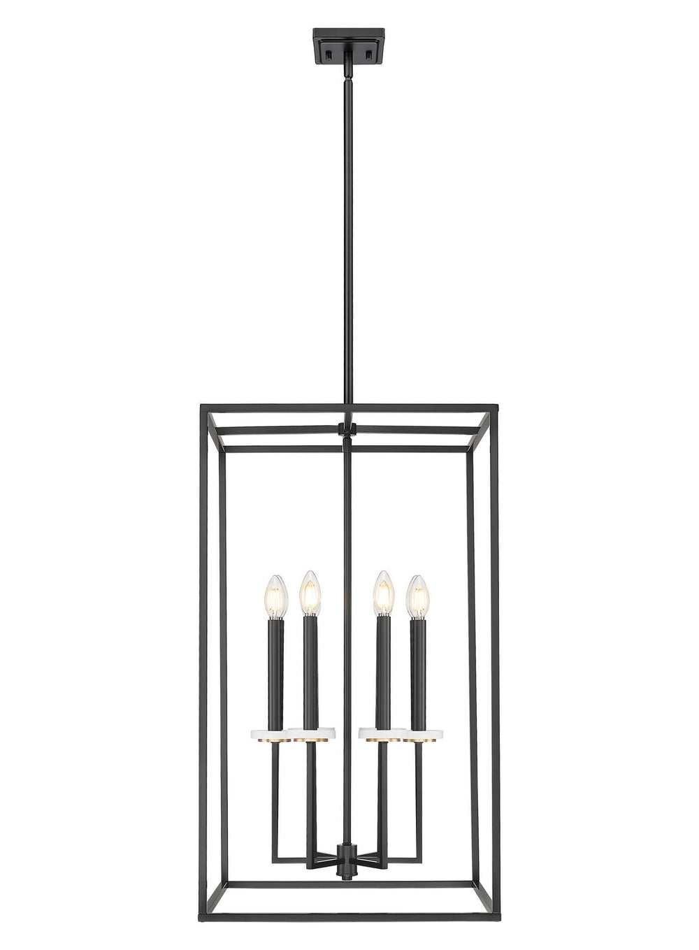 Gaultier Six Light Chandelier in Matte Black+Modern Gold Z-Lite Canada