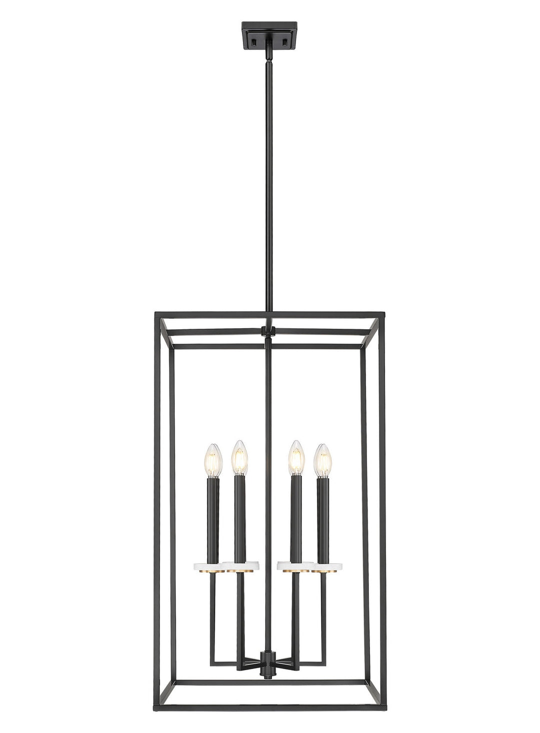 Gaultier Six Light Chandelier in Matte Black+Modern Gold Z-Lite Canada