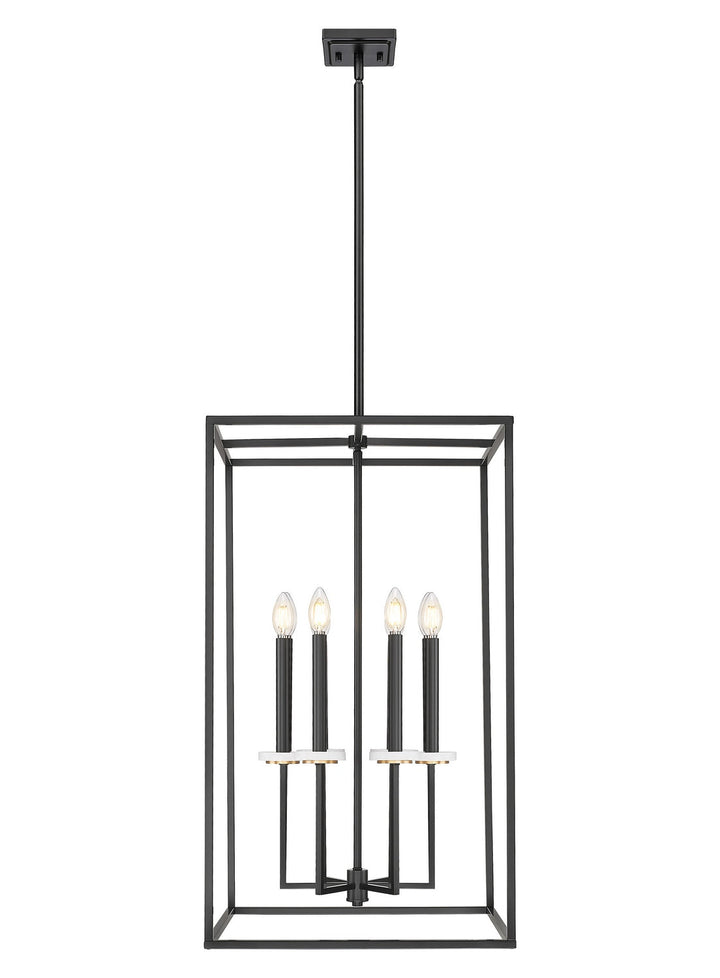 Gaultier Six Light Chandelier in Matte Black+Modern Gold Z-Lite Canada