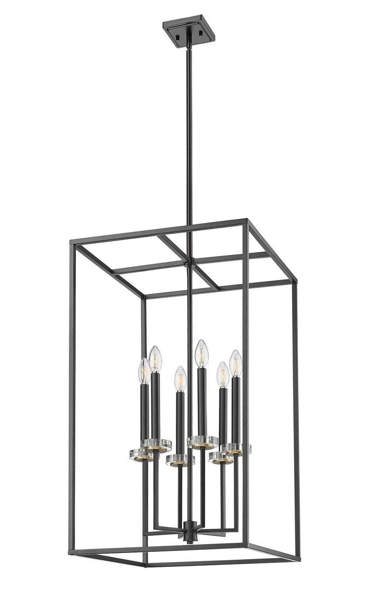 Gaultier Six Light Chandelier in Matte Black+Modern Gold Z-Lite Canada