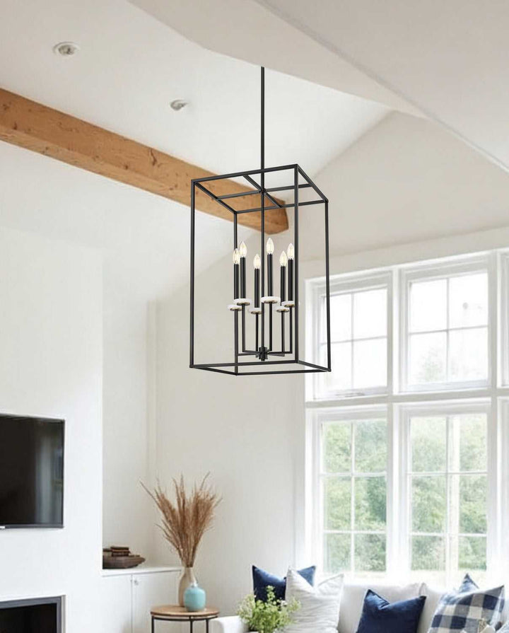 Gaultier Six Light Chandelier in Matte Black+Modern Gold Z-Lite Canada