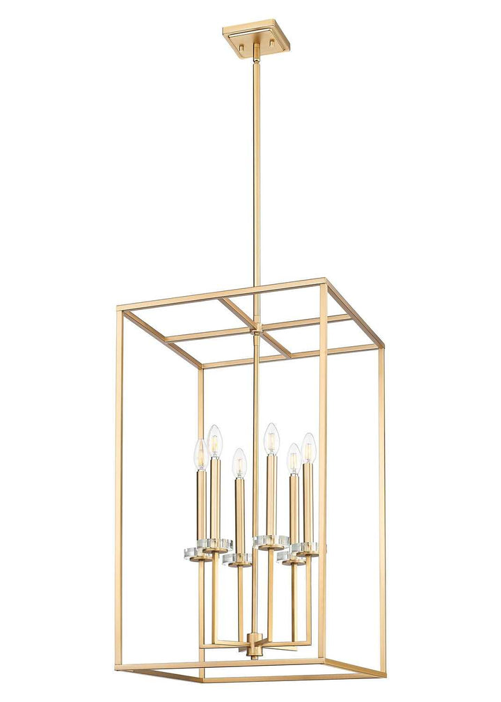 Gaultier Six Light Chandelier in Modern Gold Z-Lite Canada