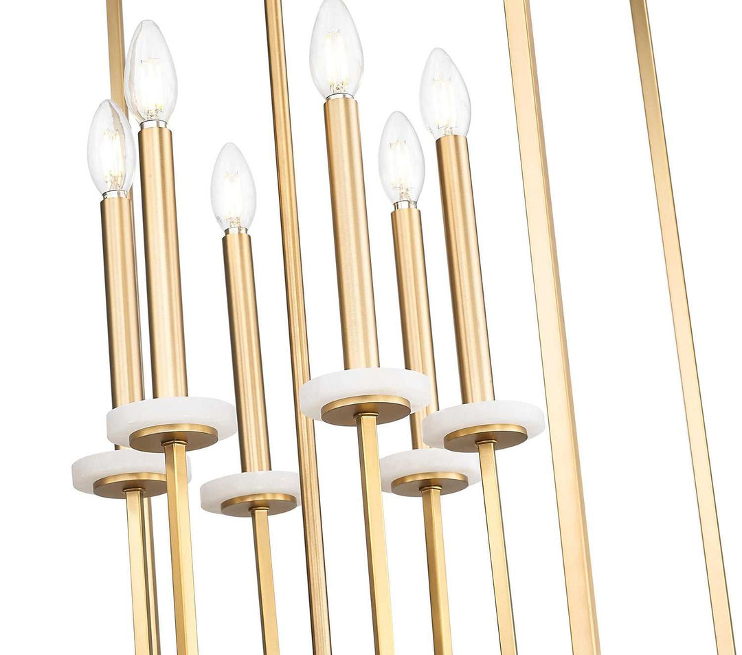 Gaultier Six Light Chandelier in Modern Gold Z-Lite Canada
