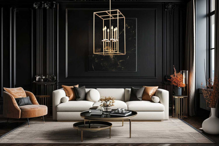 Gaultier Six Light Chandelier in Modern Gold Z-Lite Canada