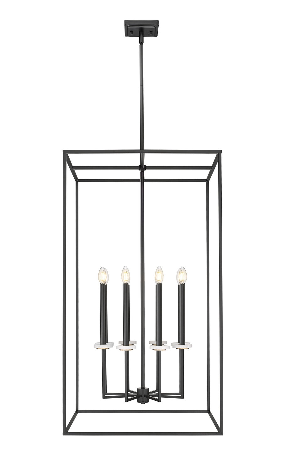 Gaultier Eight Light Chandelier in Matte Black+Modern Gold Z-Lite Canada