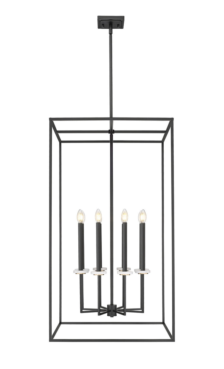 Gaultier Eight Light Chandelier in Matte Black+Modern Gold Z-Lite Canada