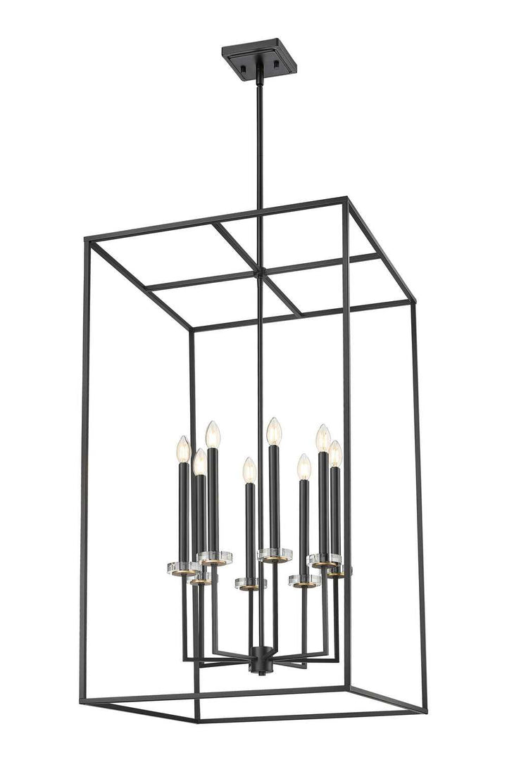Gaultier Eight Light Chandelier in Matte Black+Modern Gold Z-Lite Canada