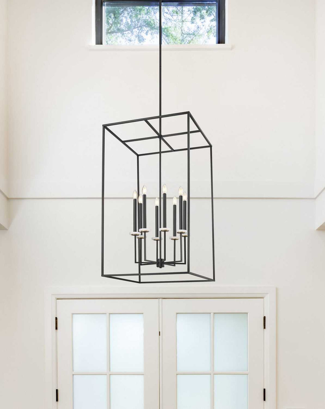 Gaultier Eight Light Chandelier in Matte Black+Modern Gold Z-Lite Canada