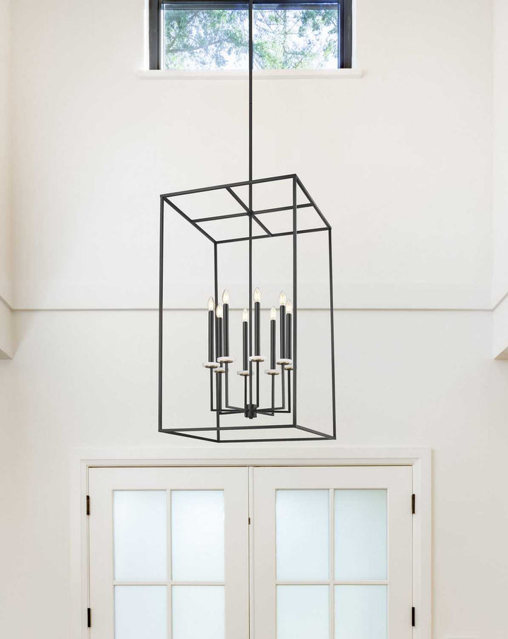 Gaultier Eight Light Chandelier in Matte Black+Modern Gold Z-Lite Canada