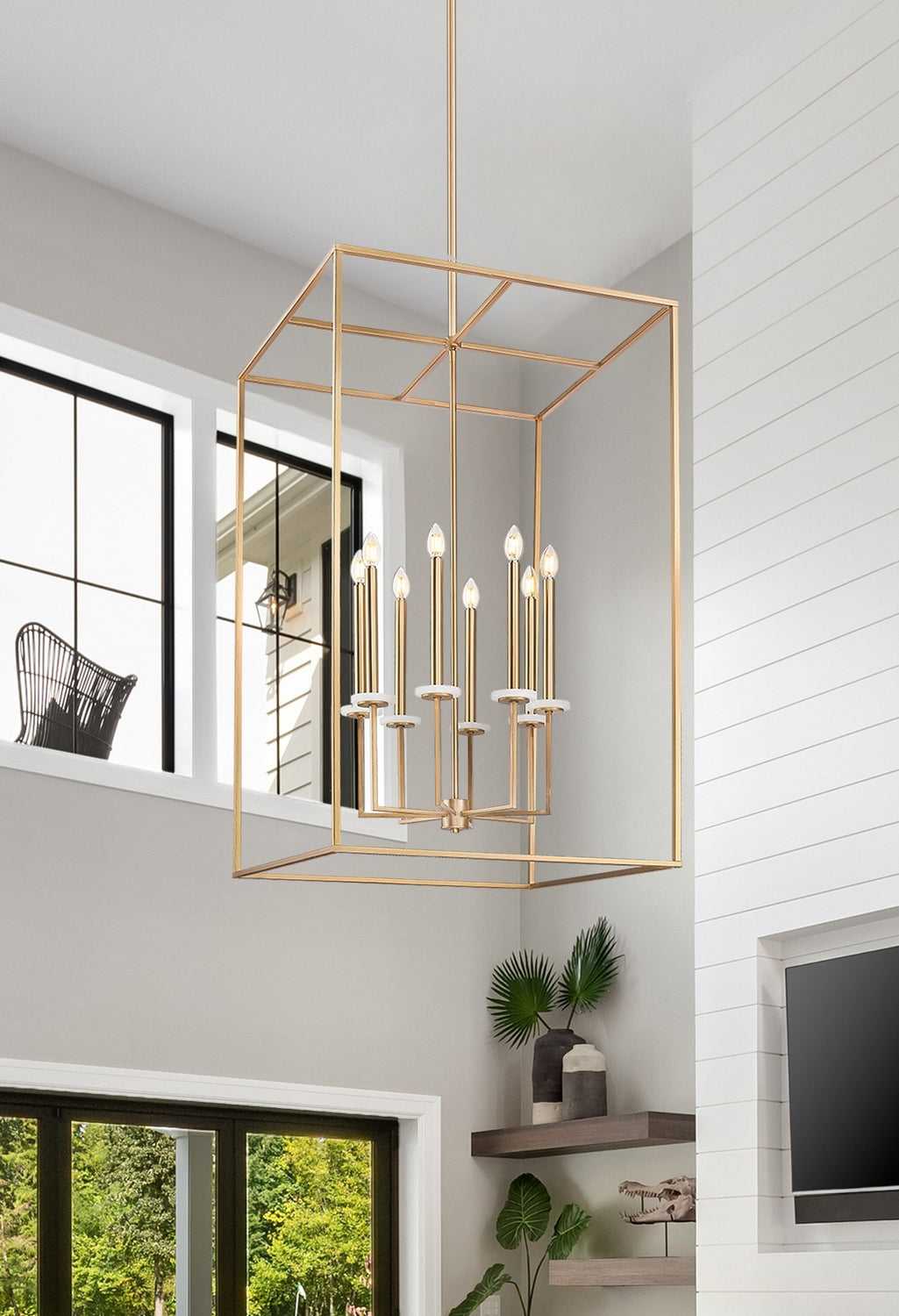 Gaultier Eight Light Chandelier in Modern Gold Z-Lite Canada