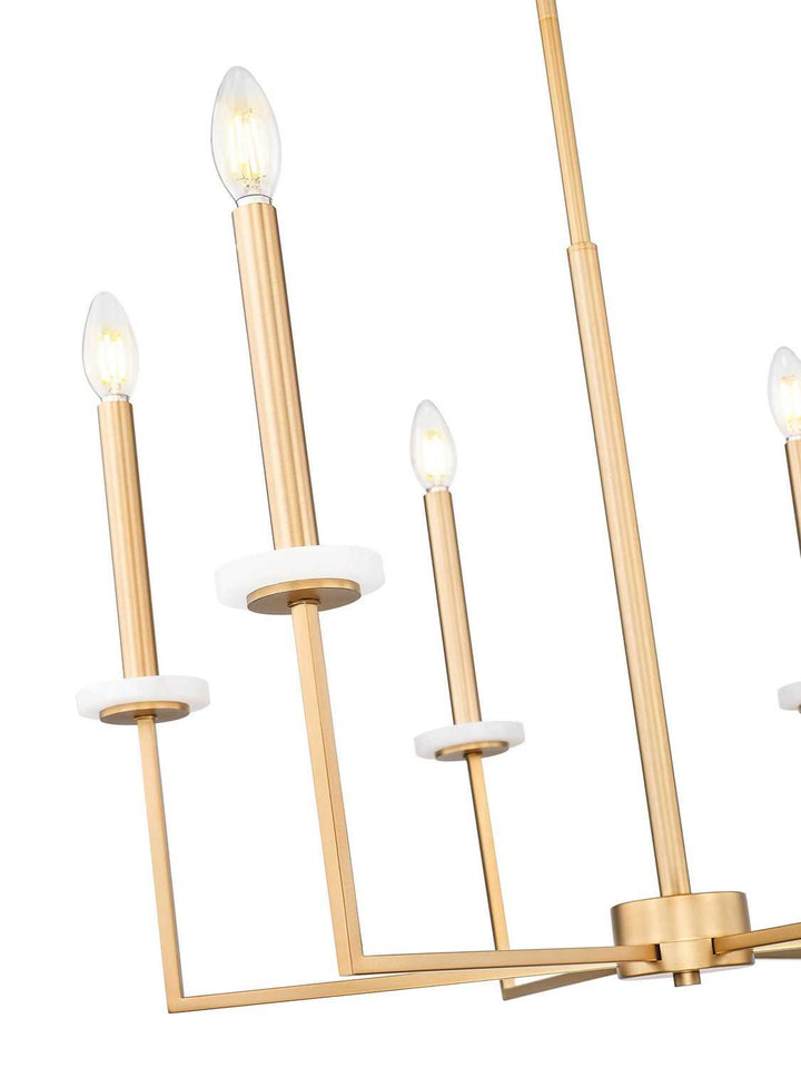 Gaultier Six Light Chandelier in Modern Gold Z-Lite Canada