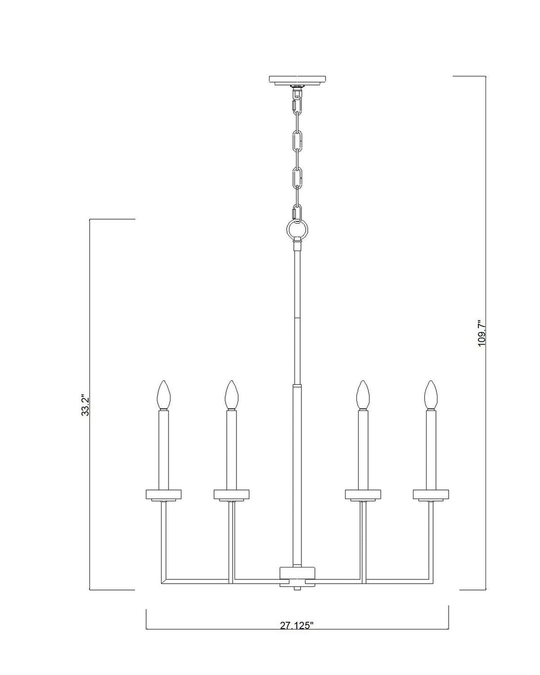 Gaultier Six Light Chandelier in Modern Gold Z-Lite Canada