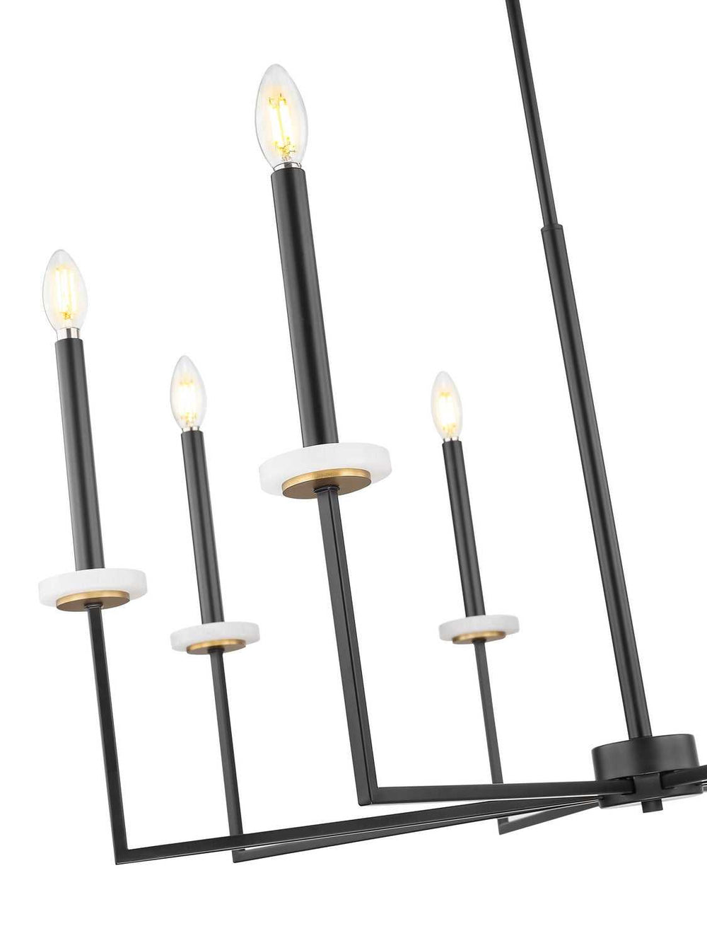 Gaultier Eight Light Chandelier in Matte Black+Modern Gold Z-Lite Canada