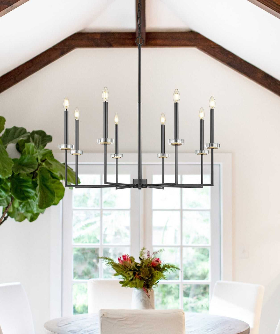 Gaultier Eight Light Chandelier in Matte Black+Modern Gold Z-Lite Canada