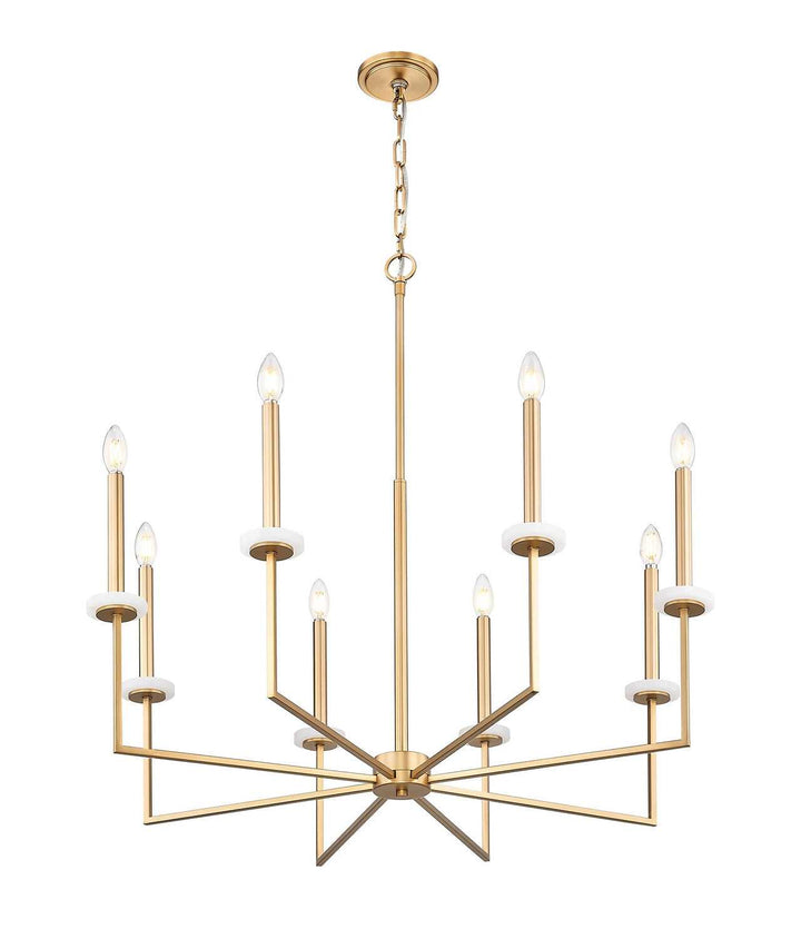 Gaultier Eight Light Chandelier in Modern Gold Z-Lite Canada