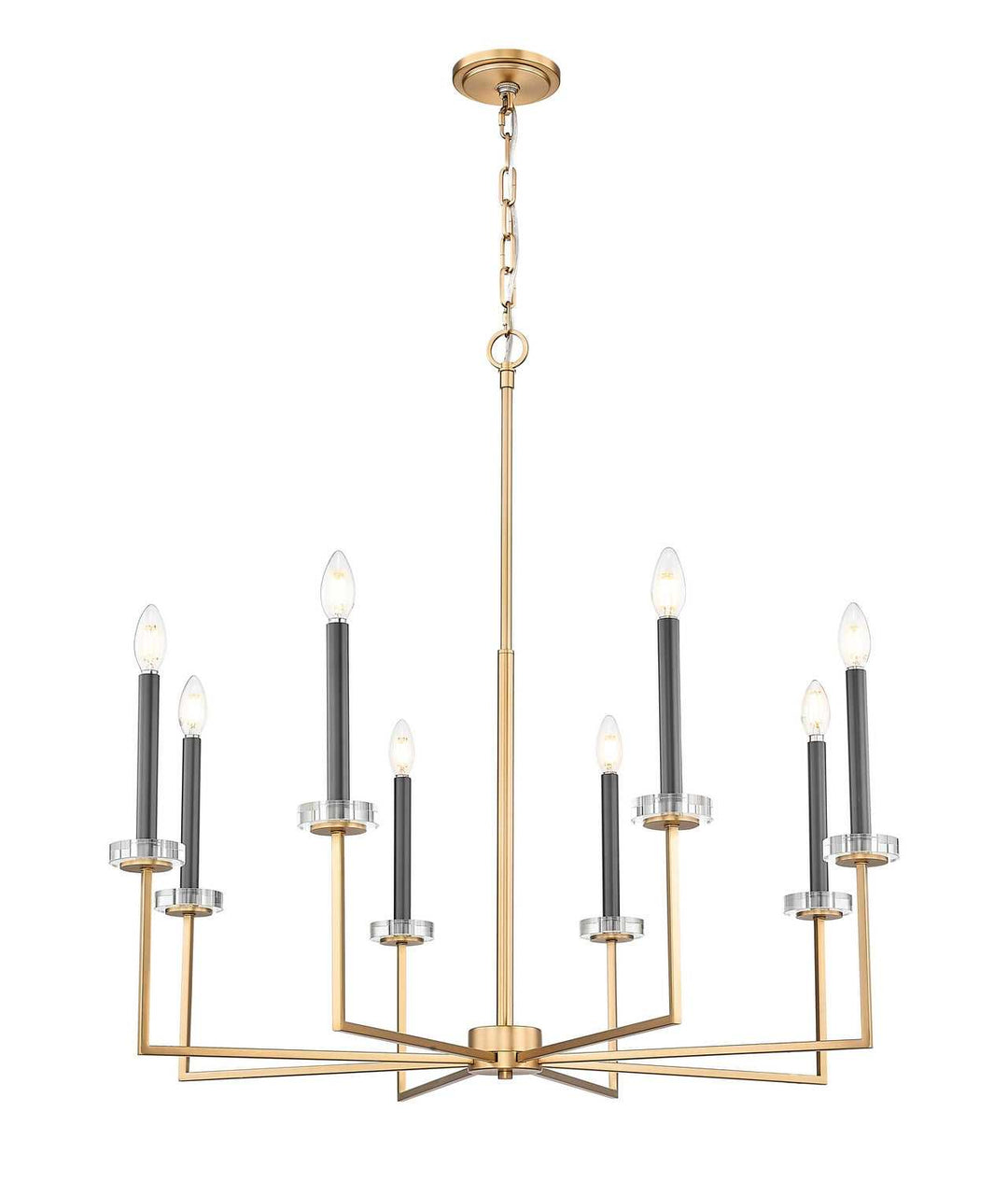 Gaultier Eight Light Chandelier in Modern Gold Z-Lite Canada