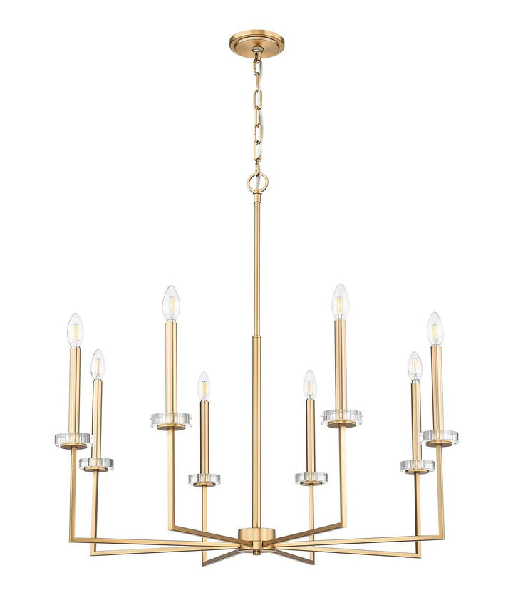 Gaultier Eight Light Chandelier in Modern Gold Z-Lite Canada