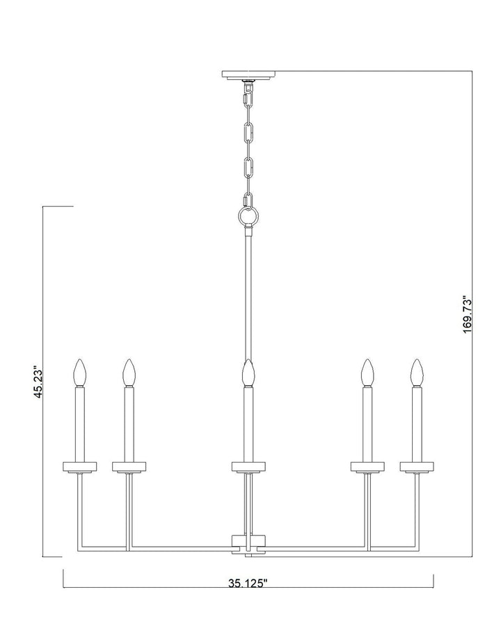 Gaultier Eight Light Chandelier in Modern Gold Z-Lite Canada
