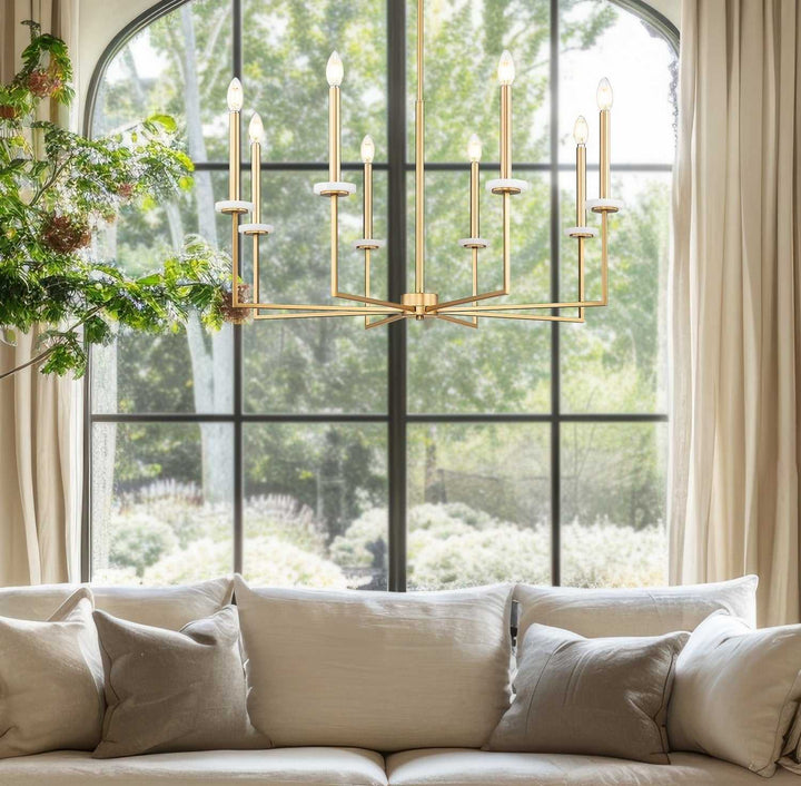 Gaultier Eight Light Chandelier in Modern Gold Z-Lite Canada
