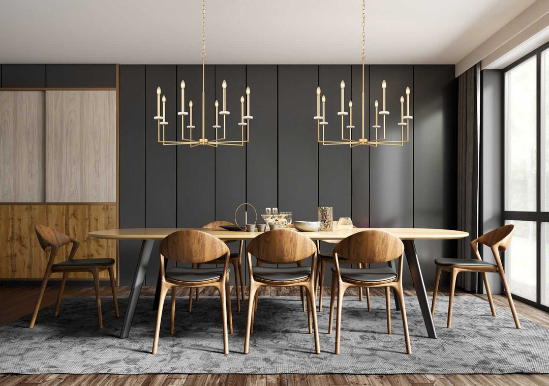 Gaultier Eight Light Chandelier in Modern Gold Z-Lite Canada