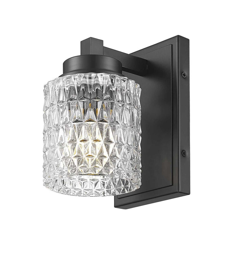 Jacqueline One Light Wall Sconce in Matte Black Z-Lite Canada