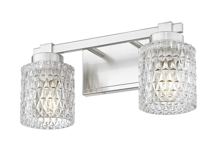Jacqueline Two Light Vanity in Brushed Nickel Z-Lite Canada
