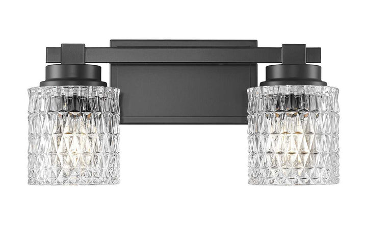 Jacqueline Two Light Vanity in Matte Black Z-Lite Canada